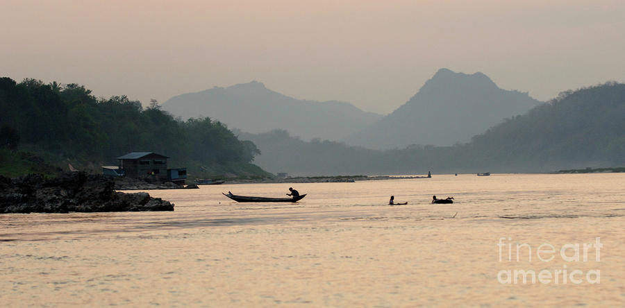 Evening On The Mekong Photograph by Bob Christopher