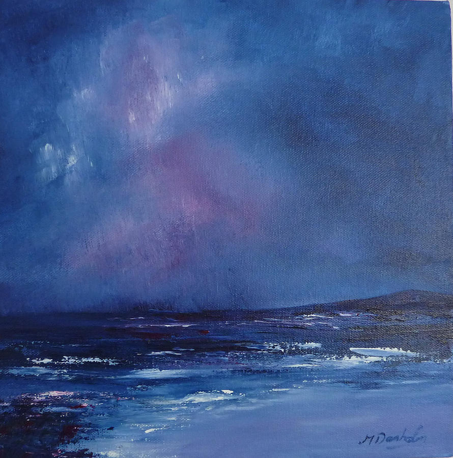Beach Painting - Evening Storm by Margaret Denholm