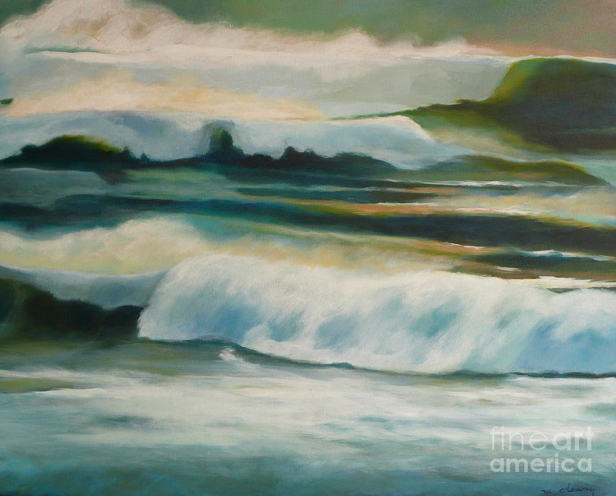 Seascape Painting - Evening Tides by Melody Cleary