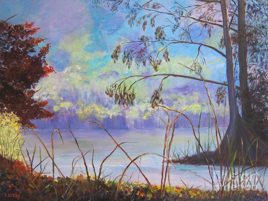 Everglades Cypress Painting by Kathryn Barry