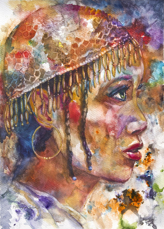 Watercolor Mixed Media - Evie by Patricia Allingham Carlson
