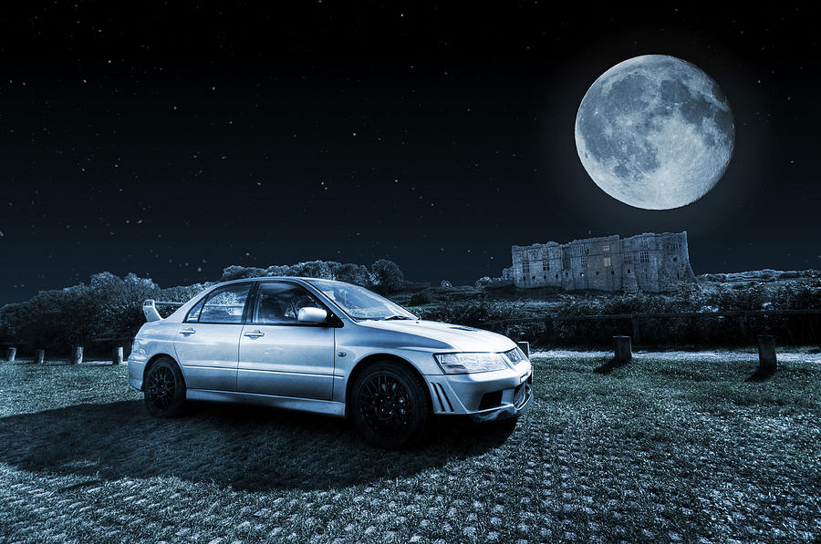 Evo 7 At Night Photograph by Steve Purnell