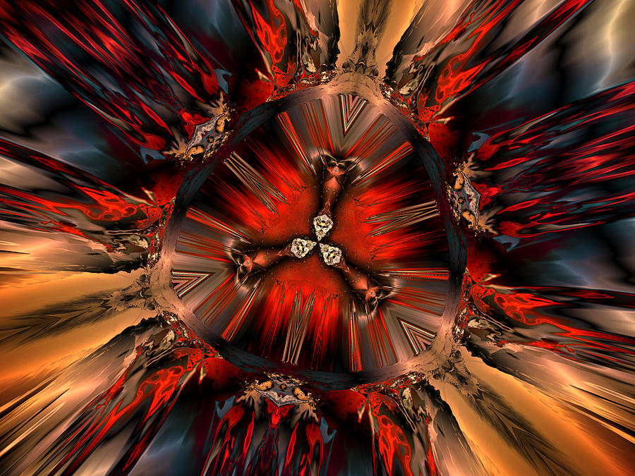 Abstract  - Excitement in Red by Claude McCoy