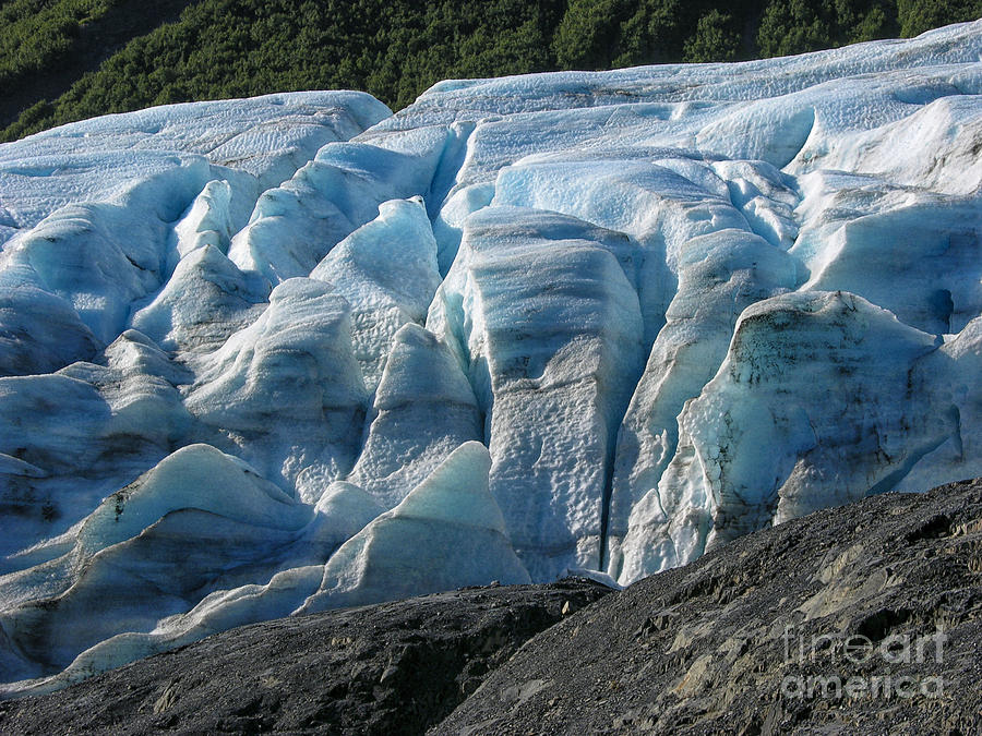 Abstract Photograph - Exit Glacier Viewpoint by Sandra Bronstein