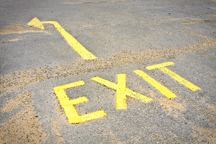 Space Photograph - Exit sign by Tom Gowanlock