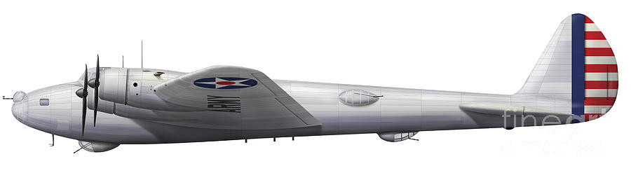 Experimental Boeing Xb-15 Bomber Digital Art by Chris Sandham-Bailey