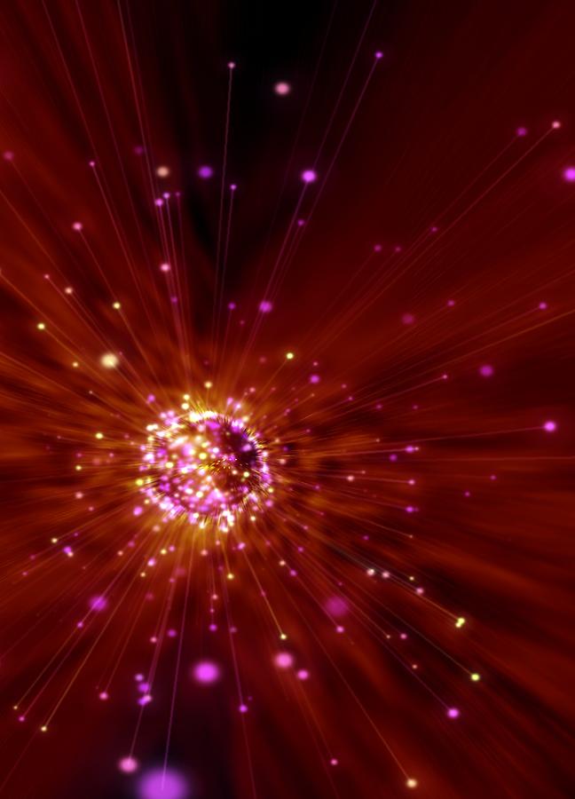 Space Photograph - Exploding Star, Conceptual Artwork by Victor Habbick Visions