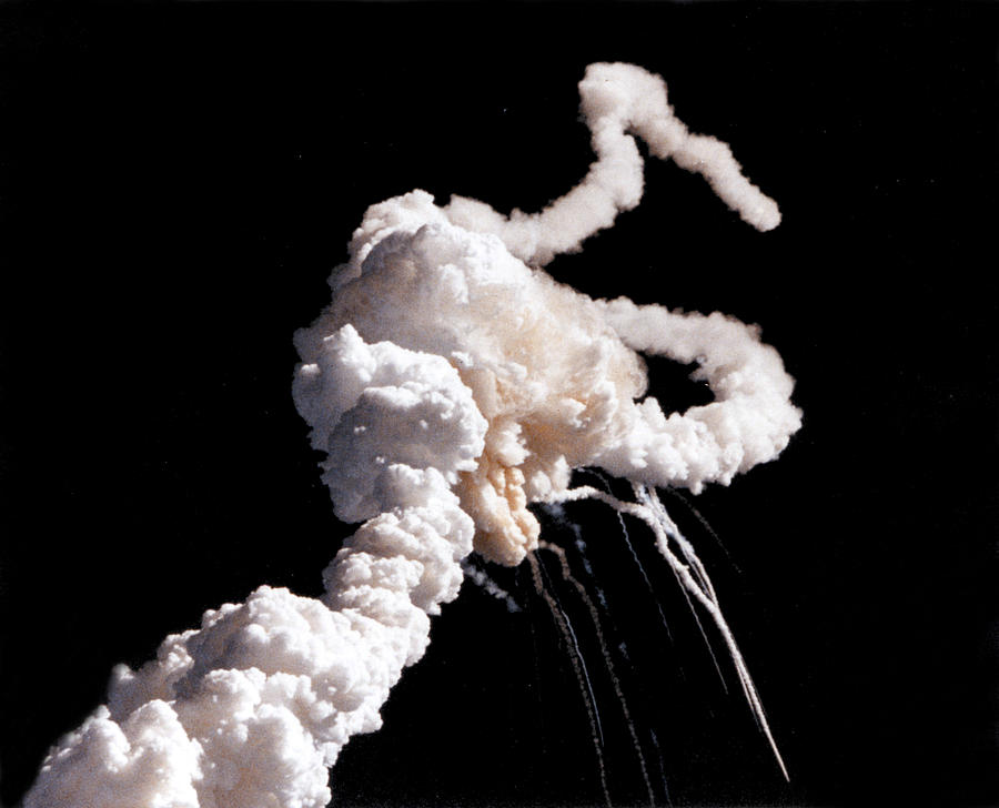 Explosion Of The Space Shuttle Challenger Photograph by Nasa.