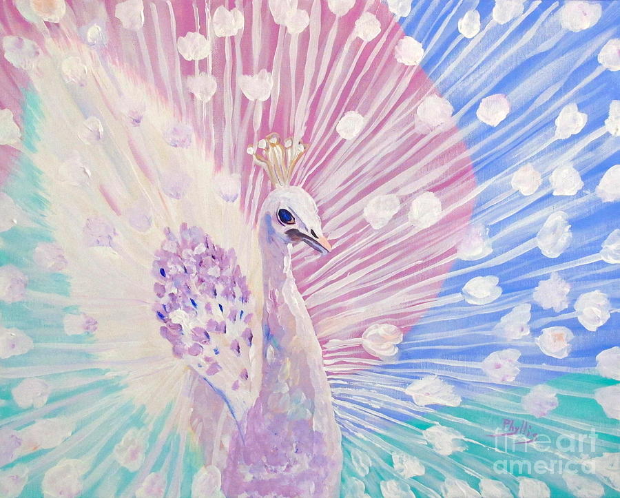 Peacock Painting - Exquisit Peacock by Phyllis Kaltenbach