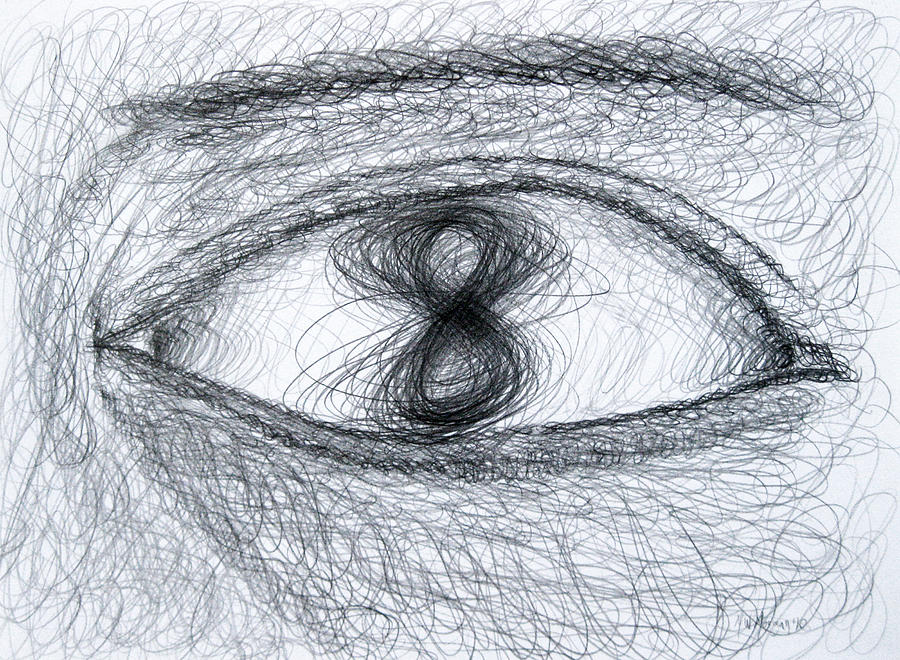 Eye Eight Study Number One Drawing by Michael Morgan