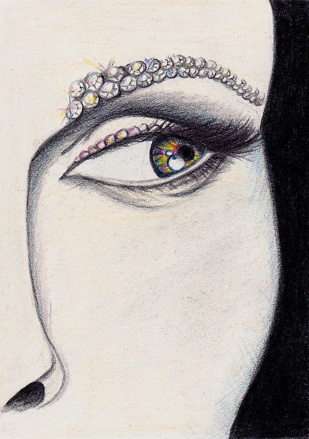 Portrait Drawing - Eye by Lorelei  Marie