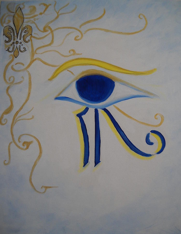 Eye of Horus NOLA Style Painting by Marian Hebert - Pixels