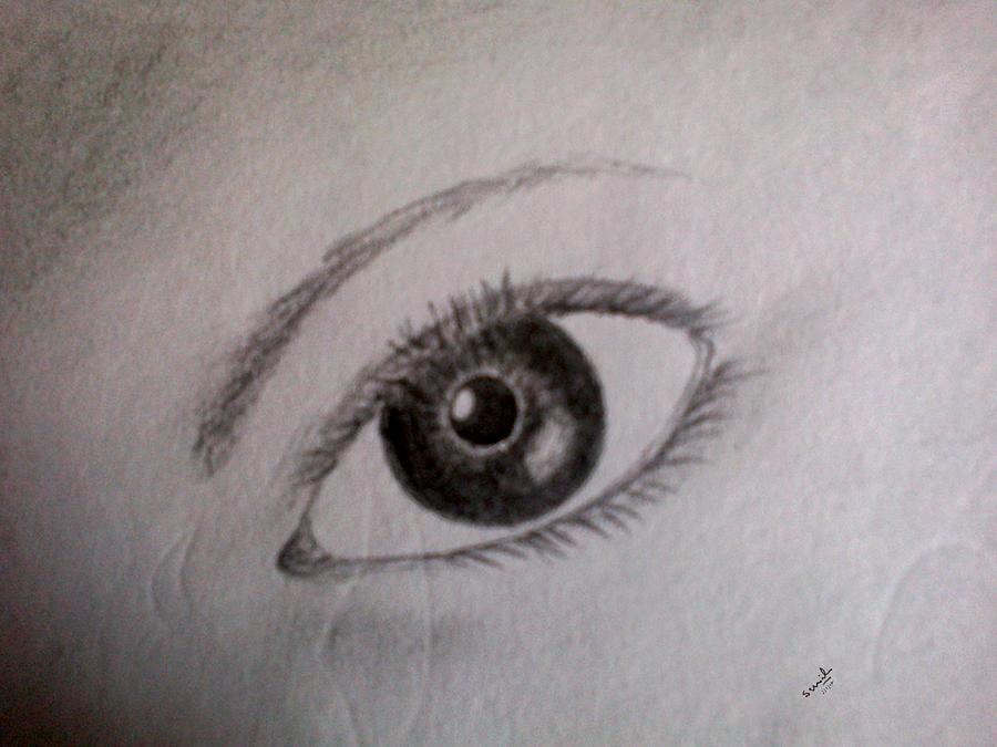 Eye Drawing - Eye by Sunil Palayil
