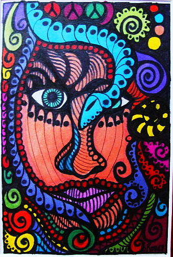 Snake Drawing - Eye To Eye by Gerri Rowan