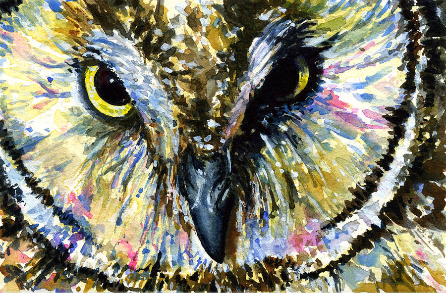 Eyes of Owl's 13 Painting by John D Benson - Fine Art America