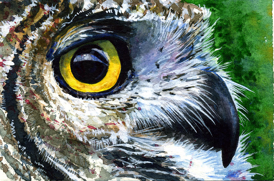 Eyes of Owls 19 Painting by John D Benson