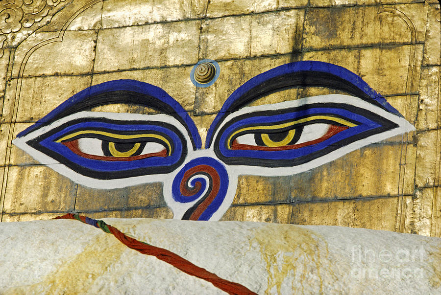 Eyes of the Buddha - Swayambu Temple Nepal Photograph by Craig Lovell