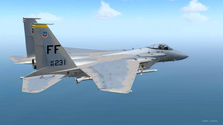 F-15 Strike Eagle Digital Art by Walter Colvin