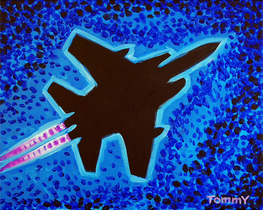 F15-E Fighter Jet Painting by Tommy Midyette