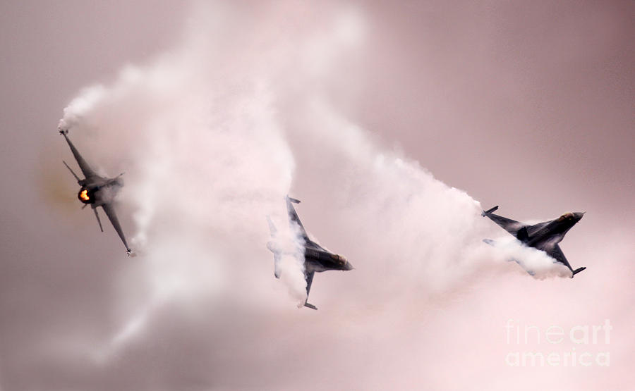 F16 Times Three Photograph by Ang El