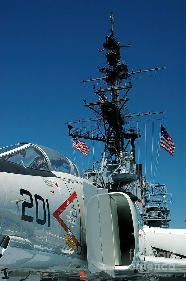 F4-Phantom on the deck Photograph by Micah May