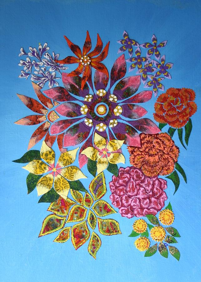 Flower Mixed Media - Fabric Flowers by Bob Craig