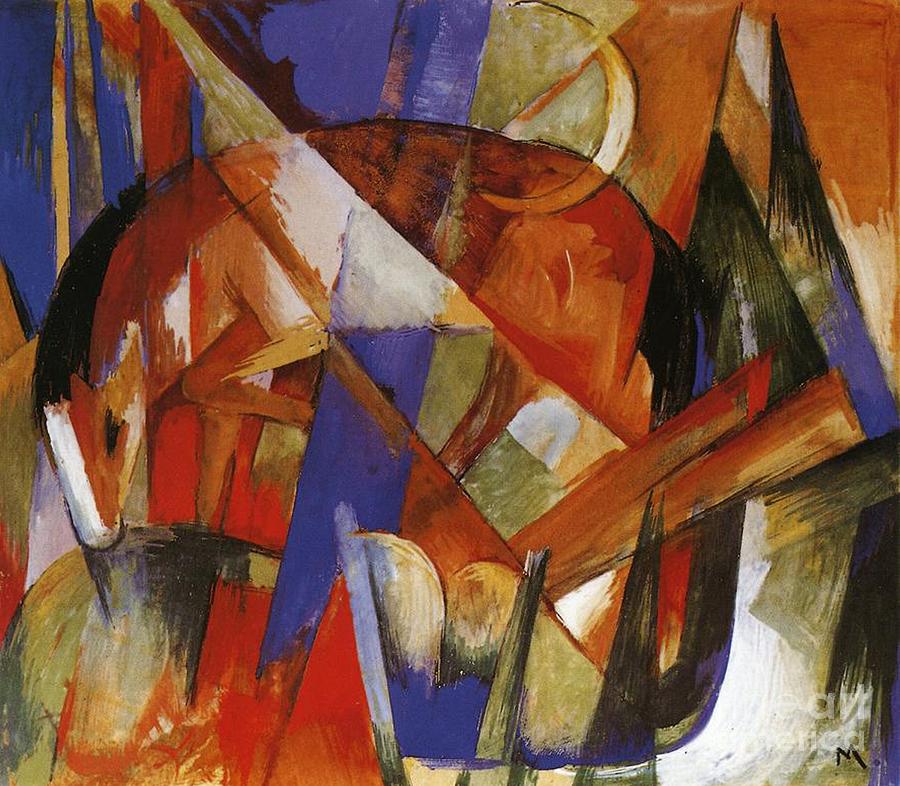 Franz Painting - Fabulous Beast II by Franz Marc by Franz Marc