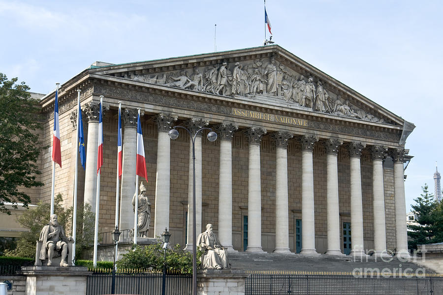 Facade North of the Assemblee Nationale Photograph by Fabrizio Ruggeri