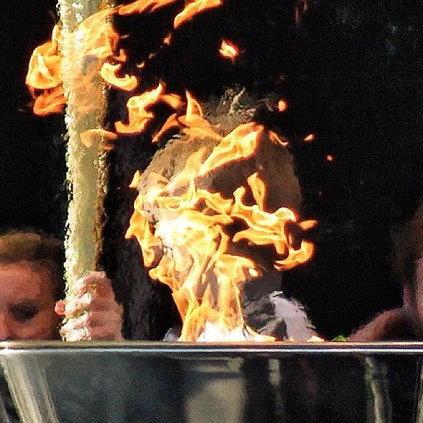 Love Photograph - Face In The Olympic Flame #leeds by Carl Milner