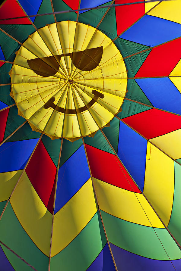 Face inside hot air balloon  Photograph by Garry Gay
