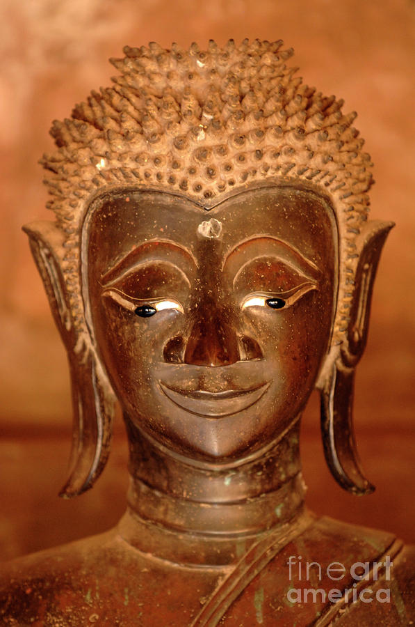 Buddha Photograph - Face Of Buddha by Bob Christopher