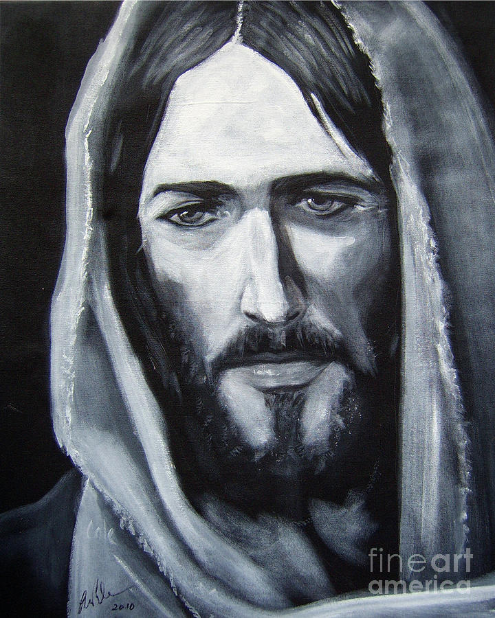 Face of Christ - One Painting by Larry Cole