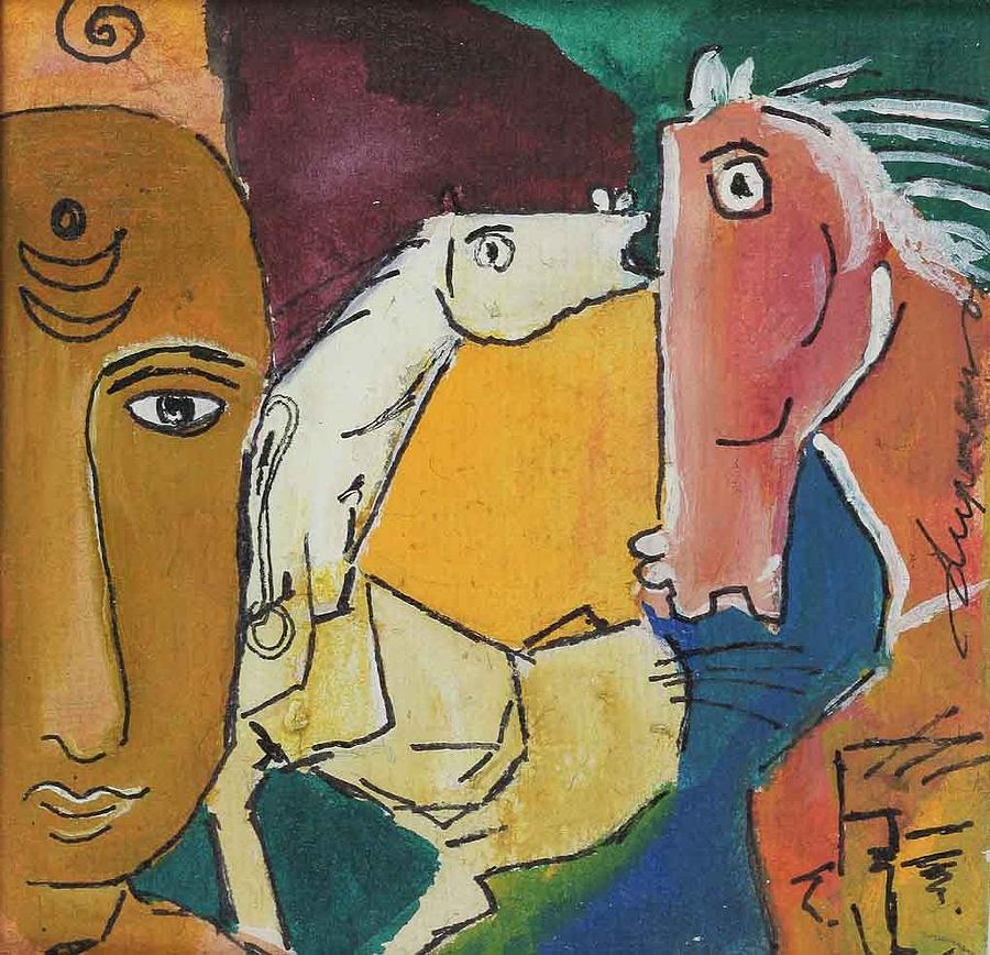 Faces N Horses Painting by Deepak Patil | Fine Art America