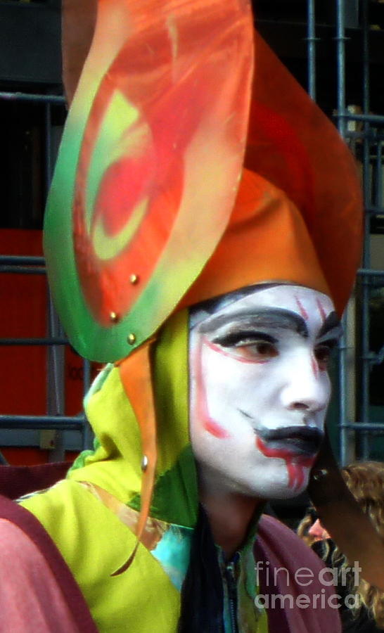 Faces of Carnival. Lime Photograph by Anna  Duyunova