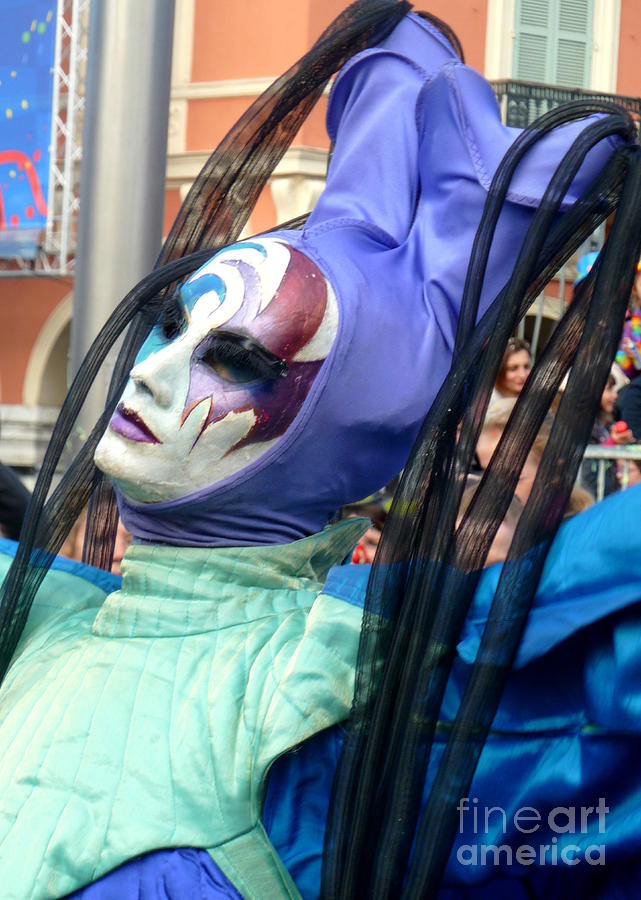 Faces of Carnival.Blue Photograph by Anna  Duyunova