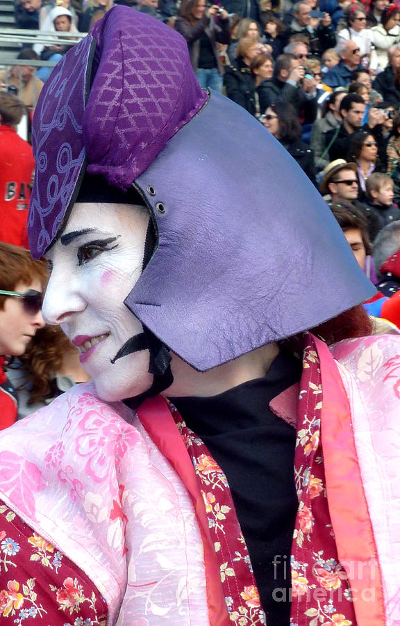 Faces of Carnival.Violet Photograph by Anna  Duyunova