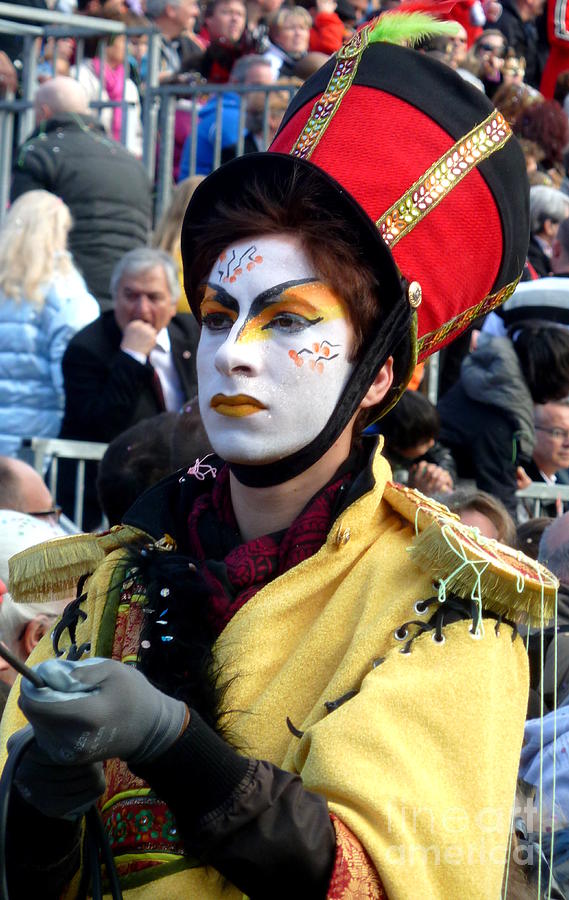 Faces of Carnival.Yellow Photograph by Anna  Duyunova
