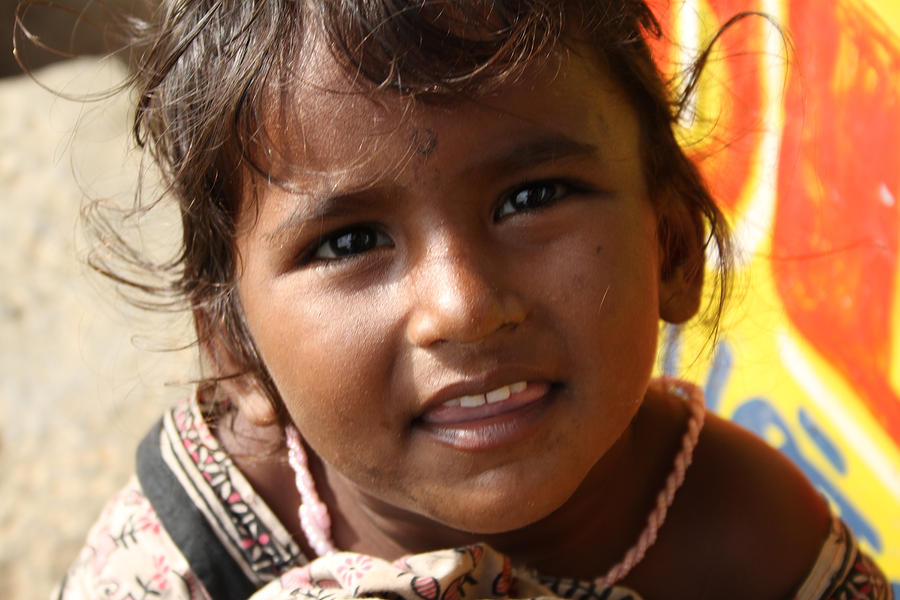 Child Photograph - Faces of India 01 by Joe K --