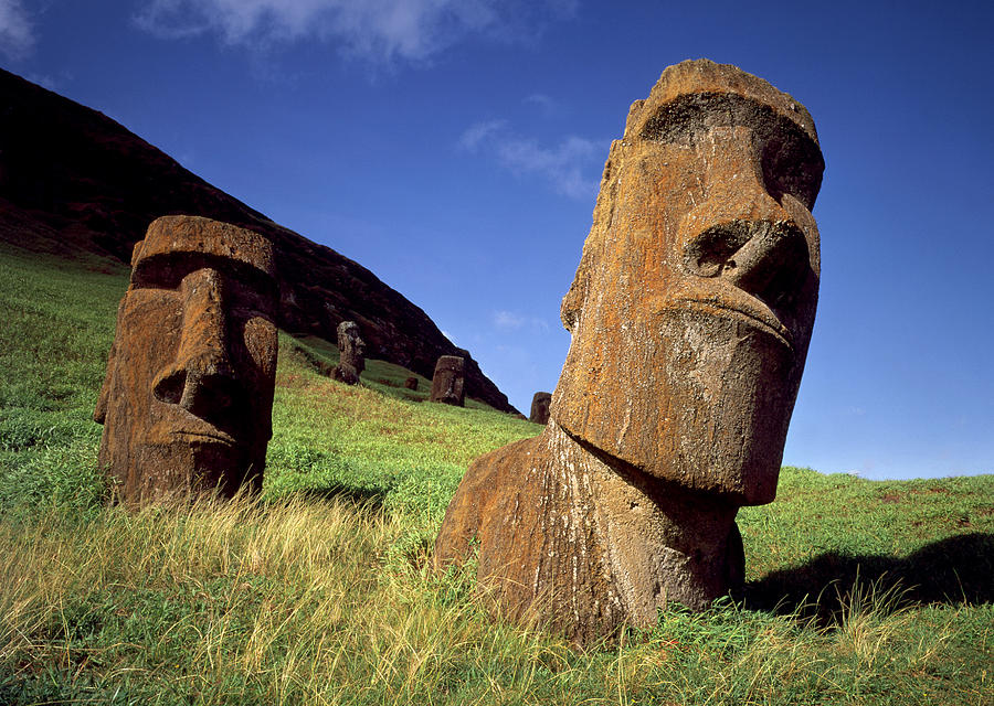 Faces Of Mystery Easter Island Heads Photograph By Cliff Wassmann