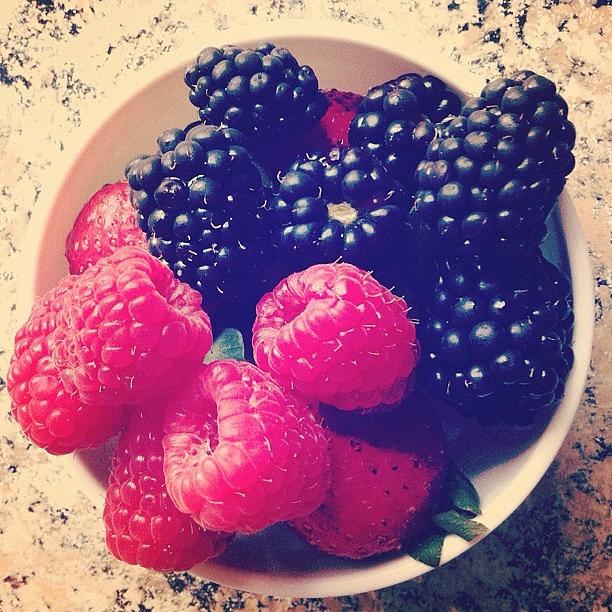 Fact: Raspberries And Strawberries Are Photograph by Leah Kenninton
