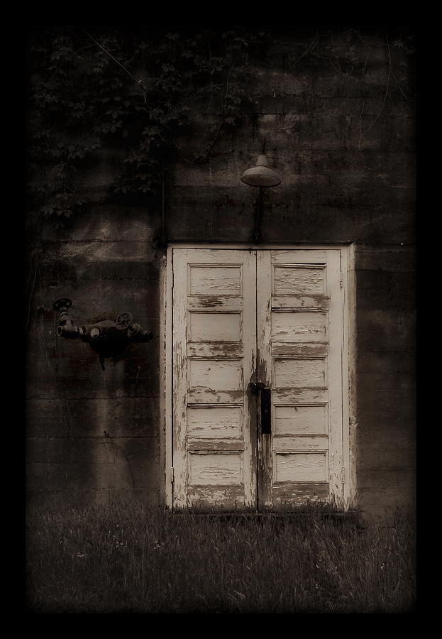 Vintage Photograph - Factory Door by Alan Skonieczny