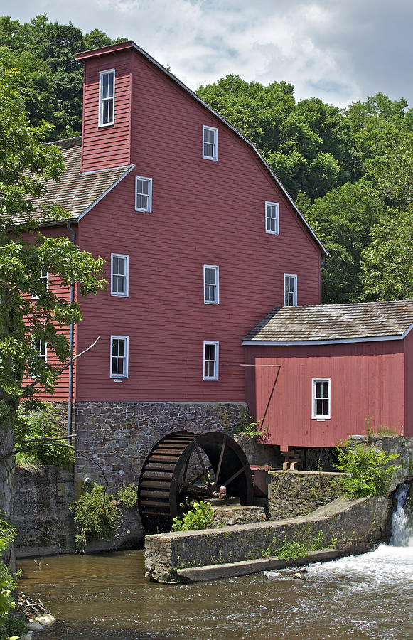 Faded Red Water Mill  Photograph by David Letts