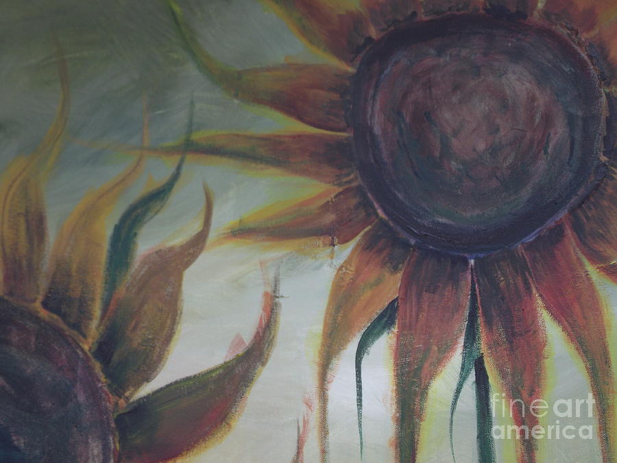 Flower Painting - Fading fast by Gary Zimmerman