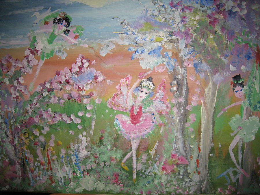 Fairy Friends Painting by Judith Desrosiers