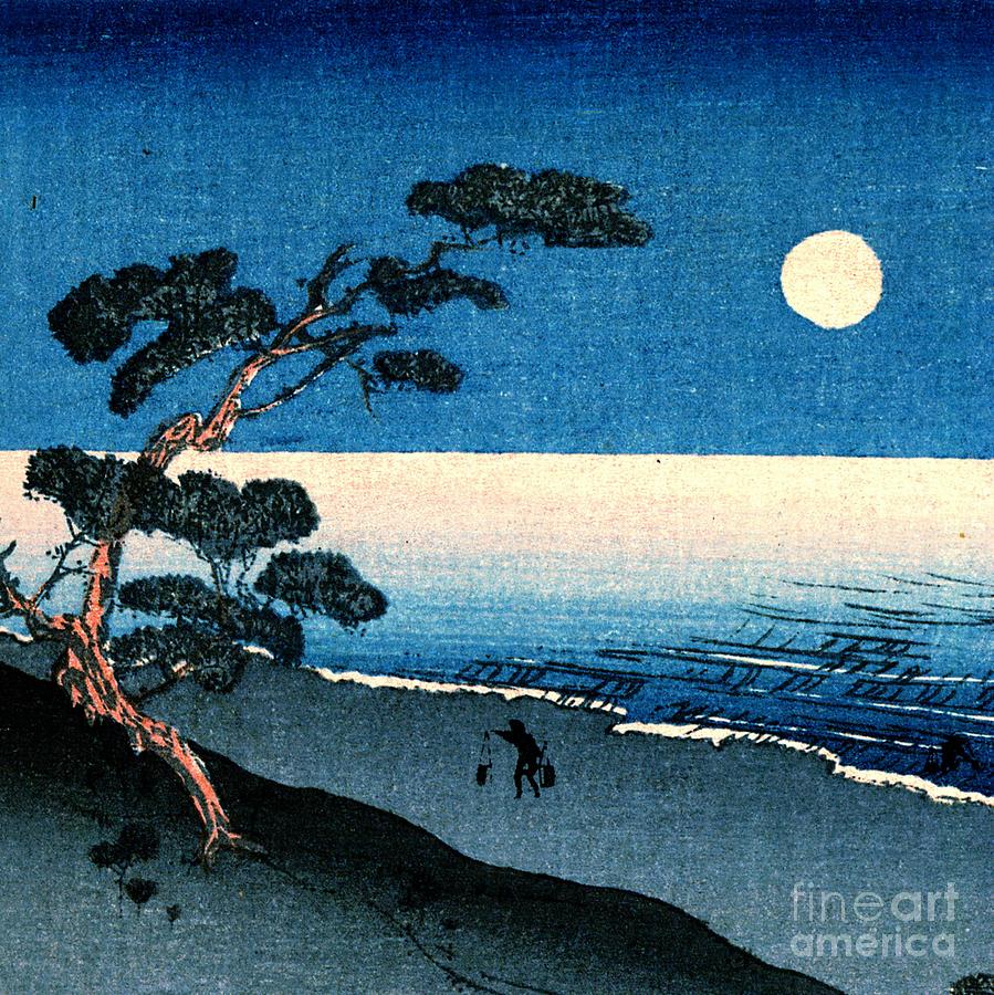 Fairy Moon and Lonely Shore 1915 Zoom Photograph by Padre Art
