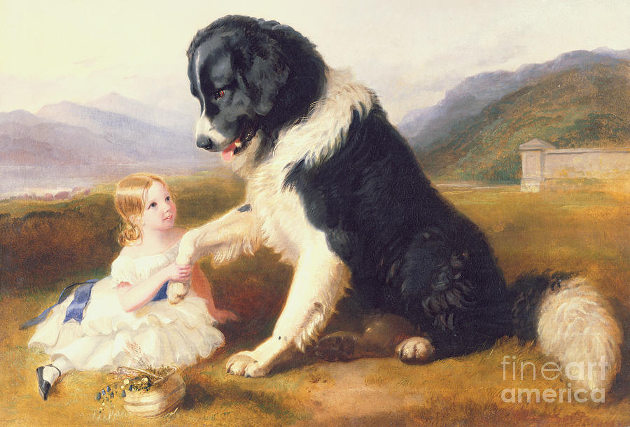 Dog Painting - Faithful Friends by English School