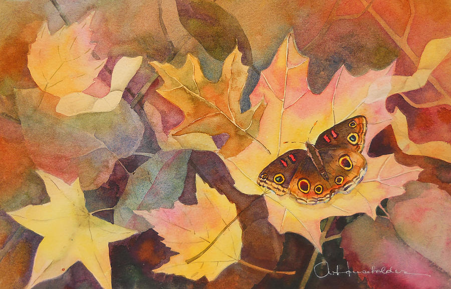 Fall Painting - Fall color by Amy Householder