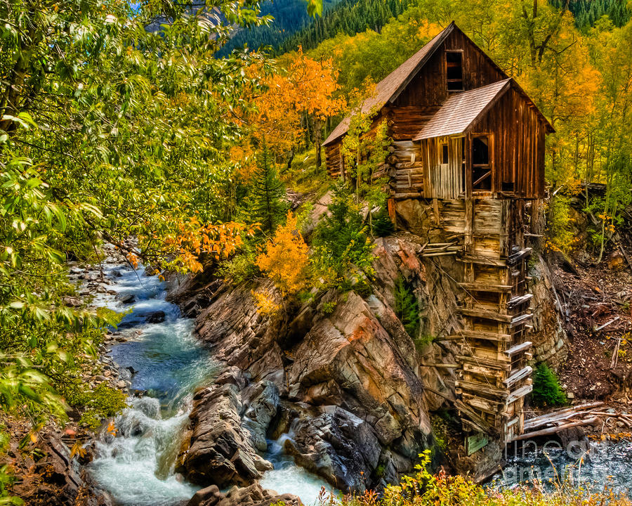 Fall Colors at Crystal Mill Photograph by Harry Strharsky