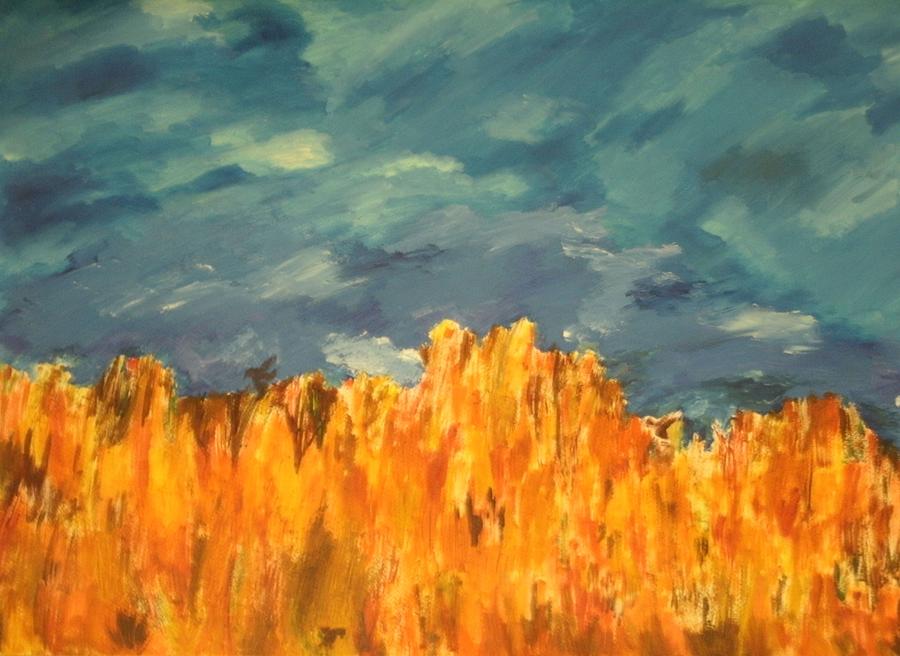 Fall Crops Painting by Samantha Lusby