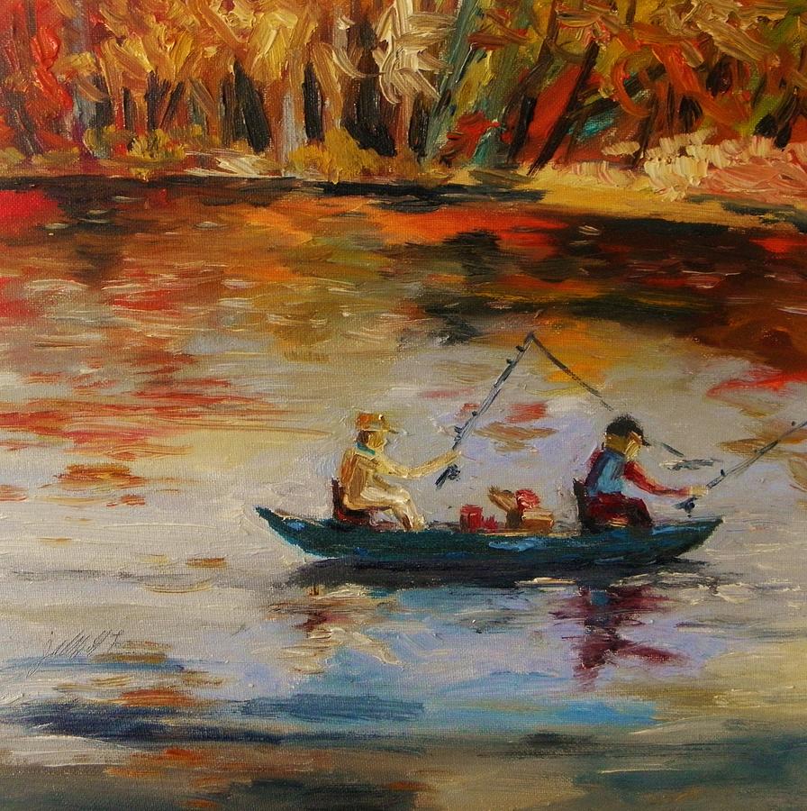 Fall Fishing Trip Painting by John Williams